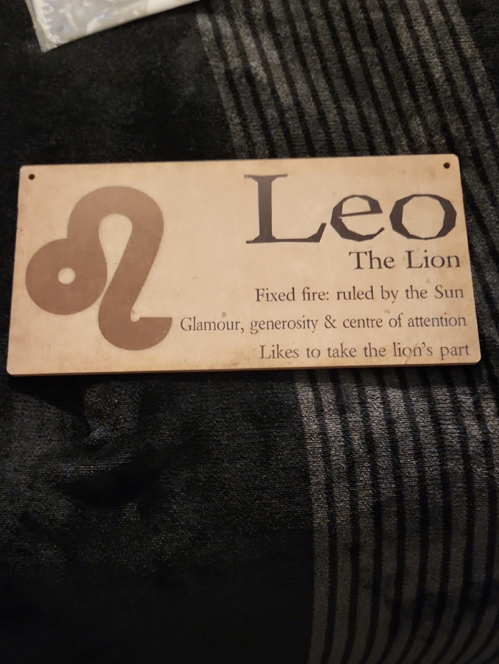 Leo The Lion Zodiac Wall Plaque - Beige and Brown